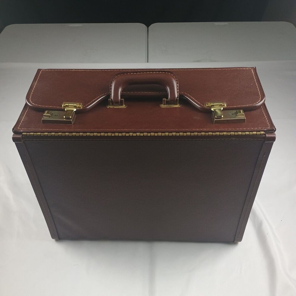 Vintage 1980s Stebco 13-T-18-117 Brown Tufide Pilot - Catalog Briefcase No Key